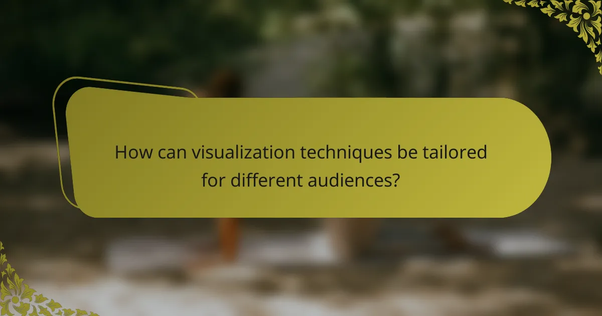 How can visualization techniques be tailored for different audiences?